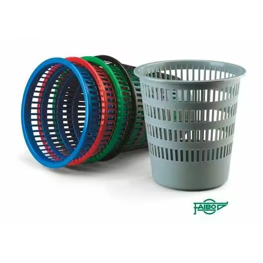 Faibo papelera de plástico rejilla capacidad 16 litros 310x315 mm serie 306 burdeos - 1