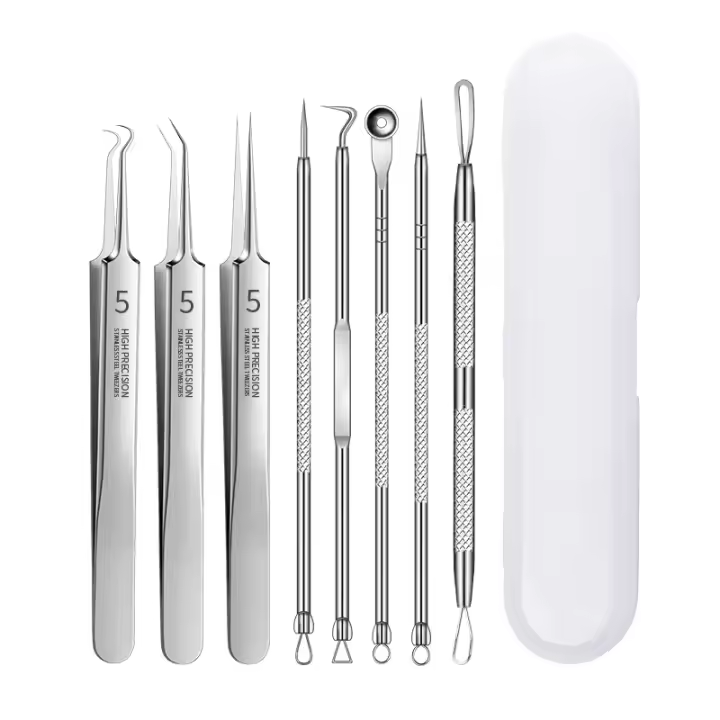 1/8Pcs PcCell Eliminador De Acné Y Puntos Negros Agujas Ultrafinas Para Limpiar La Piel Y Extraer Quistes Y Blackheads - 1