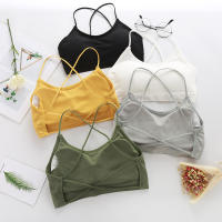 Top Deportivo Para Mujer Con Tirantes Cruzados Push up Yoga Gimnasio Crop Top Fitness Transpirable Beauty Back Brassiere - details 1