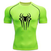Camiseta De Deporte Para Hombre Con Estampado De Araña T-Shirt De Compresión Para Gimnasio Transpirable Y Secado Rápido Manga Corta Estilo Y2K Para Verano - details 8