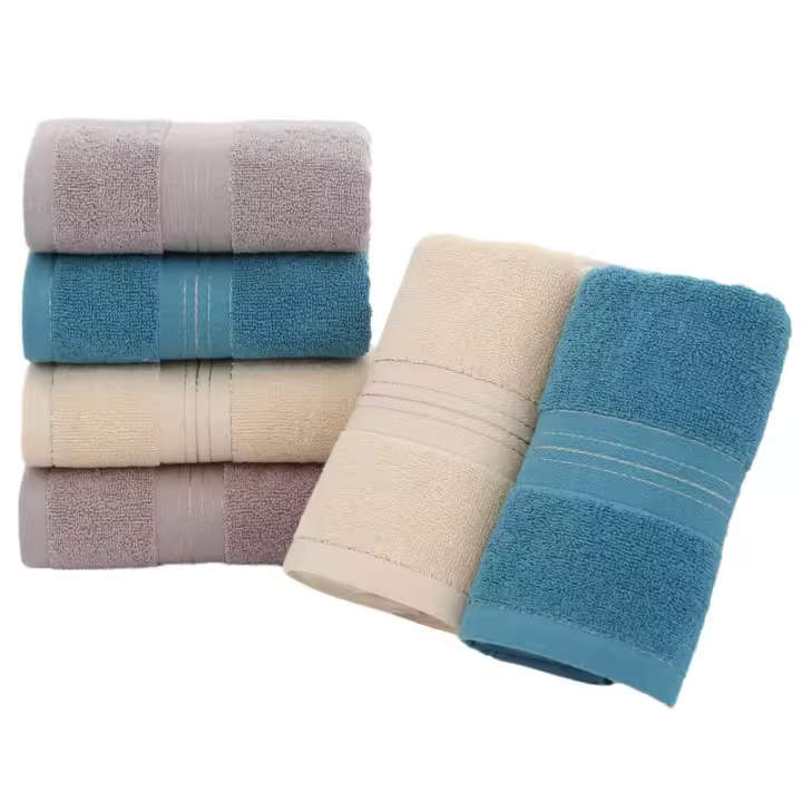 Toalla De Caras De Algodón Puro Gruesa Y Absorbente Rapida Secado Toalla De Bano Rectangular Mecanizable Sin Químicos - 1