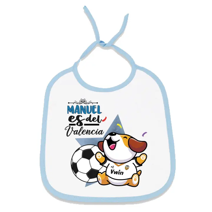 Babero personalizado nombre de bebé equipo de fútbol, niño y niña - 1