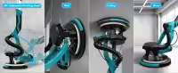Lijadora de Pared Eléctrica 1250W 800-1800 RPM, con 5 Velocidades Ajustables, 6 Unidades de Papel de Lija, Mango Extensible Plegable, Sistema Automático de Recolección de Polvo, Luz LED, Incluye gafas y guantes - details 2