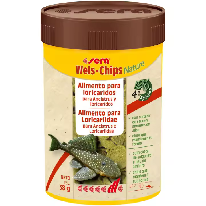 Sera Wels-Chips Nature para Peces del Fondo Raspadores y Succionadores - 1