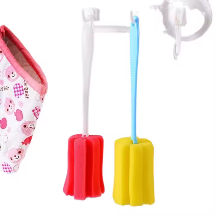 2 Pcs Limpieza De Cocina Herramienta Esponja Cepillo Para Vaso De Vino Botella De Café Taza De Té Cuchara De Limpieza Ecológica Aleatorio - 1