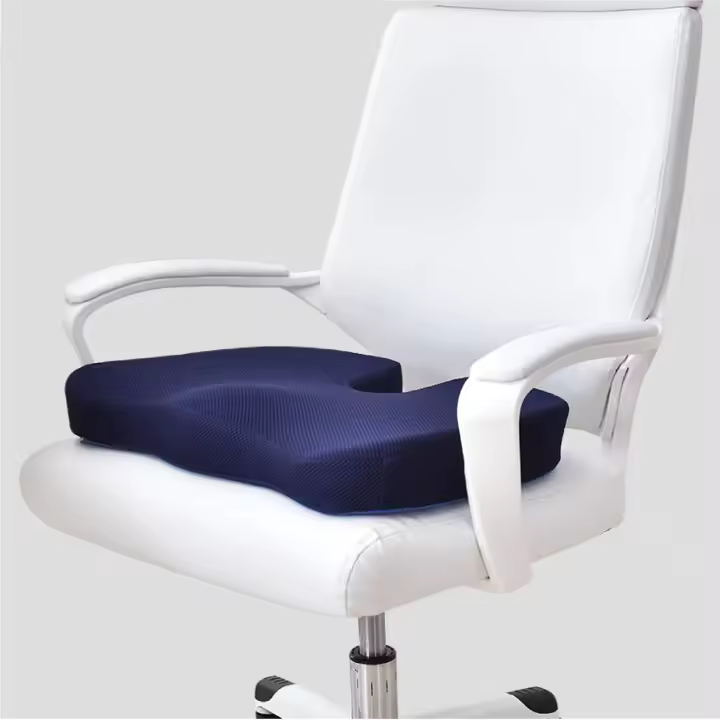 Cojín De Asiento Para Oficina De Espuma De Memoria Alivio De Dolor Lumbar Cojín De Cuello Para Hogar Removible Y Lavable - 1