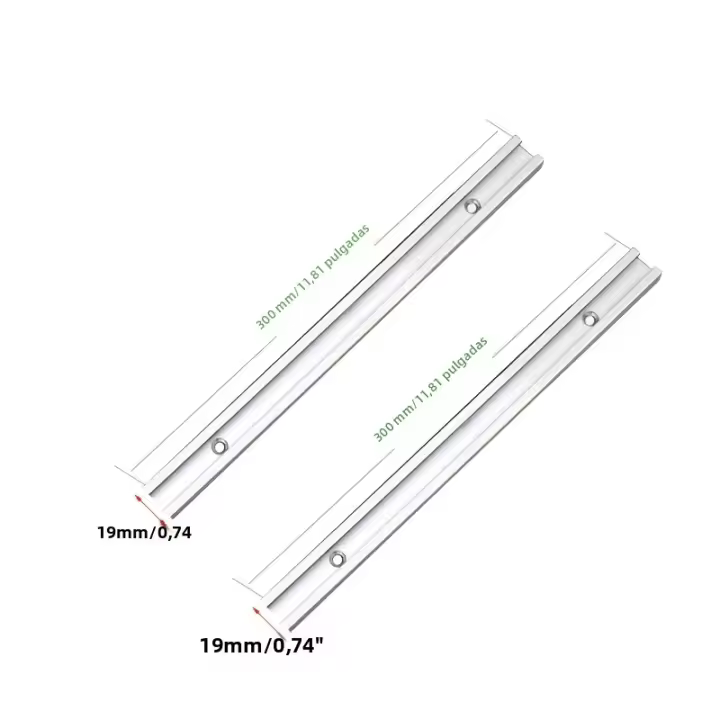 2Pcs Riel De Madera Para Trabajos De Carpintería Con Ranura T-aluminio Herramienta De Juego De Miter T-Screw Para Mesa De Sábanas/Ruteador - 1