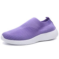 Zapatillas De Deporte Para Mujer En Color Sólido Transpirables De Malla Ligera Y Planas Para Caminar Y Correr Zapatos De Running Con Suela De EVA - details 1