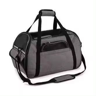 Pequeño bolso de hombro para mascotas, suave y lidero, convenient para viajar en coche, Tren, Avión (GRIs) - 1