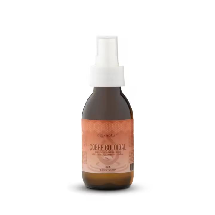 Dioxnatur Cobre Coloidal Líquido 20 ppm 100 ml Cobre Puro 99,99% - 1