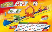 T-RACERS MIX ‘N RACE Volcanosaurus – Pista para coches de juguete T-Racers. Contiene 1 disparador, 3 pistas, 1 coche exclusivo (Pyrosaurus), 4 acrobacias - details 2