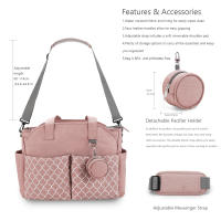 Bolsa de Pañales para Bebé de Gran Capacidad Bolsa de Maternidad Impermeable Multifuncional Portátil para Cuidado del Bebé Material de Poliéster - details 12