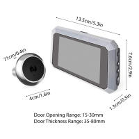 Cámara Peephole Digital 2MP Para Puerta De Apartamento Pantalla LCD Color Infrarrojo 1080P Visor Peephole De 120 Grados - details 1