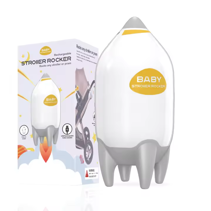 Baby Rocker, Gorila de Bebé portátil, MCE Suavemente cualquier cochecito o cochecito, Bebé vibrador de velocdad ajustable y recargable USB, Ayuda para dormir Bebé recién nacido Essentials debe mantener regalgos, - 1