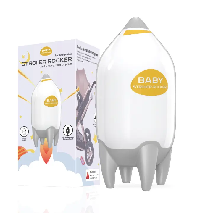 Baby Rocker, Gorila de Bebé portátil, MCE Suavemente cualquier cochecito o cochecito, Bebé vibrador de velocdad ajustable y recargable USB, Ayuda para dormir Bebé recién nacido Essentials debe mantener regalgos, - 1