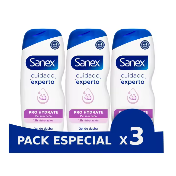 Gel de Ducha Sanex Cuidado Experto Pro Hydrate piel muy seca 600 ml - 1