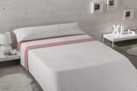 Karamelo - Juego 2 sábanas+funda almohada de coralina estampado estrellas coral - details 0