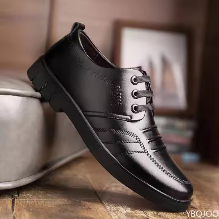 Zapatos De Negocios Casuales Para Hombre Antideslizantes Con Suela Suave Y Cómoda Zapatillas De Cuero Formal Para Hombre Zapatos Planos - 1