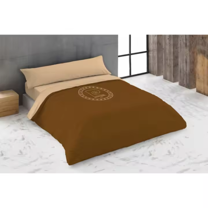 Hosteline - Juego de funda nórdica Hosteline LOGO Beige Cama de 180 260 x 240 cm 4 Piezas - 1