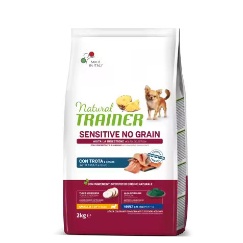 Natural Trainer Mini Adult Sensitive No Grain Trucha Pienso para Perros 2 Kg - 1