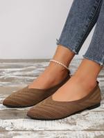 Zapatos Planos De Mujer Con Punta Puntiaguda Y Color Sólido Zapatos Slip-on Transpirables Y Casuales Ballet Flat Zapatos Para Mujer Loafer - details 30