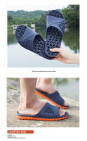 Sandalias De Hombre Para La Playa Y El Interior Antideslizantes Masajeadoras EVA Cómodas Para Verano Tallas Reales - details 11