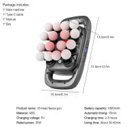 Masajeador De Cuerpo Con Vibration De Alta Frecuencia 16-Head Masajeador De Espalda Cintura Cuello Y Pecho Para Relajación Y Masaje - details 3