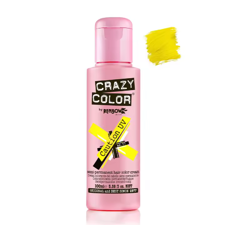 Tinte Semi Permanente sin Amoniaco 100ml: 77 -  Caution UV - Crazy Color - 1