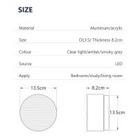 Lámpara De Pared Moderna Colorida LED Para Dormitorio Hotel Decoración Fondo Luz Fixa Redonda Nórdica Auto-Contenida Incluye Bombilla - details 7