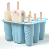 Molde De Helado De Silicona De Grado Alimenticio Con Palitos De Madera 9 Cavidades Para Hacer Popsicles Herramienta De Cocina Para El Verano - details 6