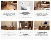 Xiaomi Fan Heater Calefactor Cerámico PTC 2000W | 2 Niveles de Potencia | Oscilacion 70º | Control de Temperatura y Potencia | UltraSilencioso - Color Blanco - details 4
