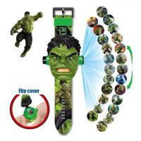 Reloj Digital Disney Spiderman Proyección 24 Hombres Capitán América Iron Man Juguetes Hulk Regalos Para Niños Educativo Batería AG3X4 - details 21