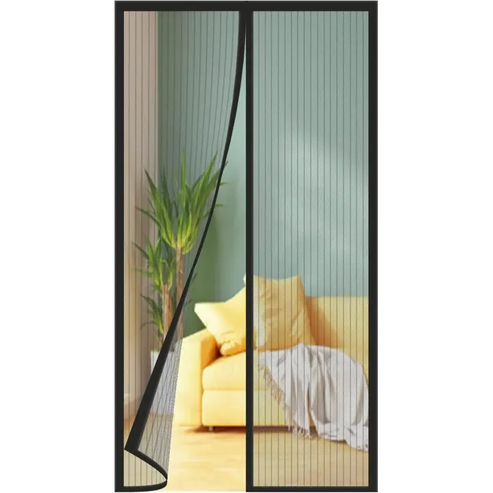 BIT Mosquitera Puerta Magnetica 130x200 Cm. Negro - 1