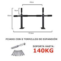 T-LoVendo Barra de Dominadas para Pared. Con Tornillos incluidos. Soporta hasta 140kg. Gimnasio en Casa. - details 1