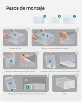 Cajas de Zapatos de Plástico Plegables y Apilables - Juego de 12 Organizadores para Zapatillas hasta Talla 44, Transparente, Azul, Blanco o Verde - details 13