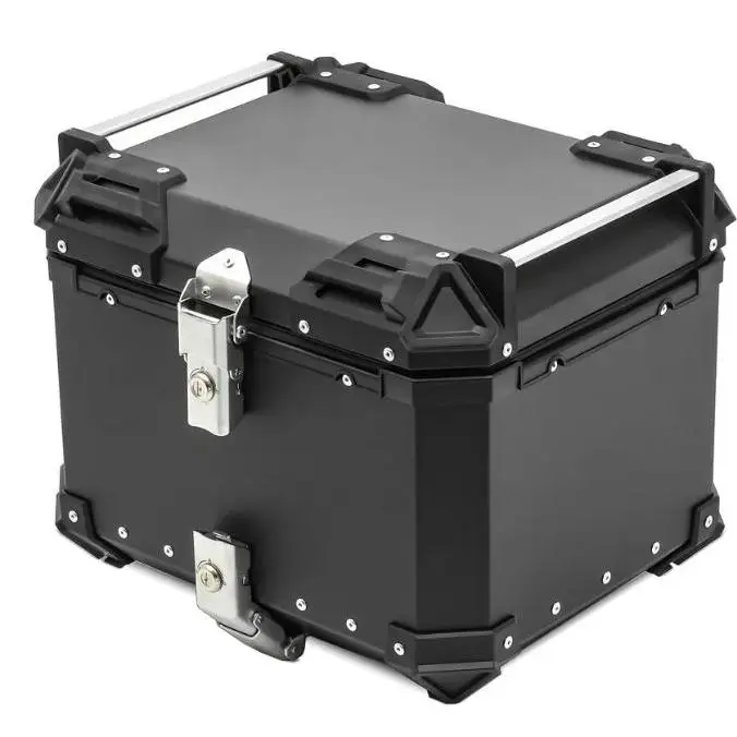 Baul aluminio moto top case negro 45 LITROS - 1