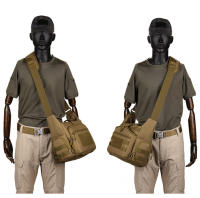 Bolsa De Hombro Táctica Para Hombres Con Documentos A4 Y Portátil Hasta 15.6 Pulgadas Bolsa Cruzada Molle Para Uso Diario Y Exteriores - details 1
