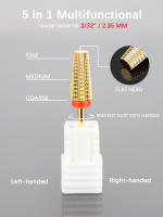 Broca De Uñas De Taladro De 5 En 1 En Acero De Tungsteno Carburo Para Eliminar Esmalte De Uñas Gel UV Accesorio De Millado - details 3