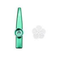 Kazoo De Metal Instrumento Musical Flauta Con Diáfragma Y Boca Para Guitarra Buen Compañero Cultural Y Artístico - details 2