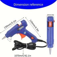 Mini pistola de pegamento termofusible con enchufe europeo de 20 W para manualidades, ideal para pasatiempos, manualidades, reparaciones del hogar, telas, madera, vidrio, tarjetas, interruptores, perfecta para arte de bricolaje - details 0