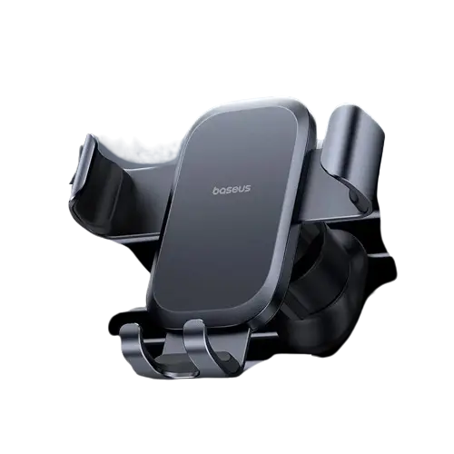 Baseus Soporte de Teléfono para Coche – Soporte de Metal por Gravedad para Salida de Aire, Compatible con iPhone, Xiaomi, Samsung, Huawei y Realme - 1