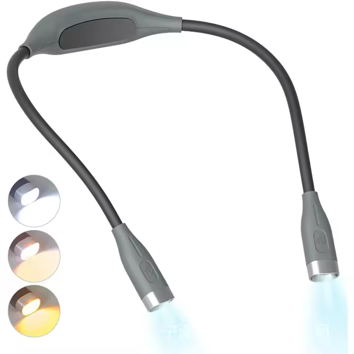 Lámpara de Cuello LED, lámpara de Lectura con Protección ocular para estudiantes, lámpara de Lectura con Carga USB, lámpara de Cuello portátil para correr por la noche al Aire Libre - 1