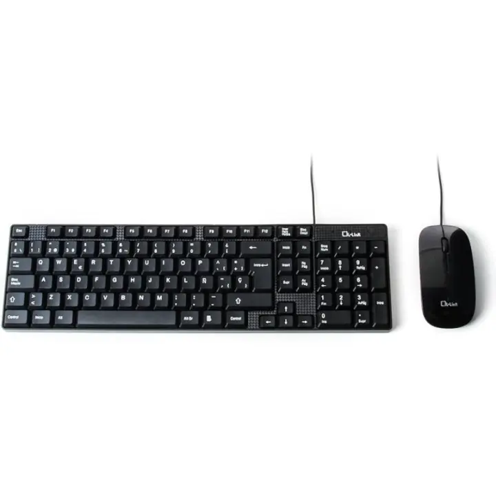 L-LINK Pack Teclado y Ratón para PC | Puerto de conexión Slim, USB, 1200 dpi | Compatible con Windows 7/10/11 | Diseño Elegante en Negro - 1