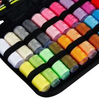 Kit de costura con 24 colores de hilo diferentes-Muchos accesorios-98 piezas multicolor - details 1