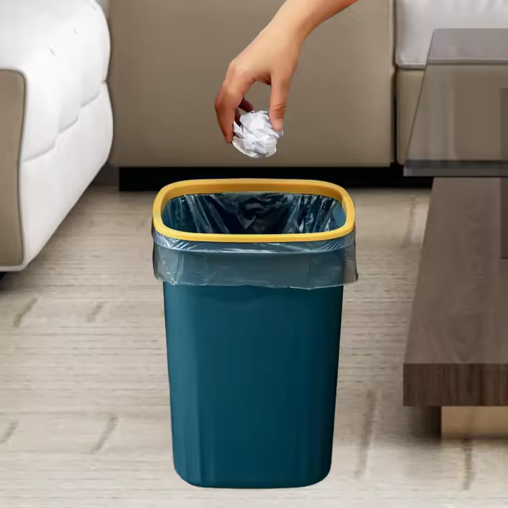 Recipiente De Basura Grande Con Almacenamiento Cesta Decorativa Minimalista Para Dormitorio Toilette Estudio Cocina Hogar - 1