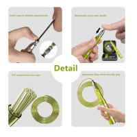 Cuerda De Saltar Ajustable Y Telescópica De Aluminio Para Fitness Y Aeróbic En Casa Manijas Portátiles Para Ejercicio De Muslos Abdomen Y Piernas - details 2