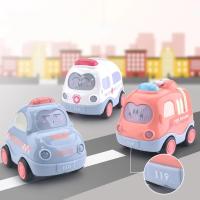Mini Coche De Dibujos Animados Juguetes Plásticos Modelo Con Retroceso Regalo Educativo Para Niños Y Niñas Camión De Incendio Taxi - details 8