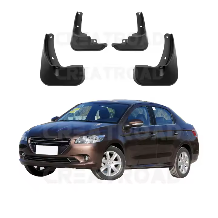 Defensas De Barro Para Peugeot 301 Sedán 2013-2017 4 Piezas Guardabarros De Parachoques Antisalpicaduras Protección Del Coche - 1