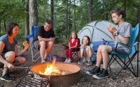TIENDA EURASIA - Silla Plegable de Camping, 50x50x80 cm, Ideal para Camping o Pesca, Estructura de Acero Resistente, Asiento de Lona Impermeable, Incluye Funda para Transportar - details 0