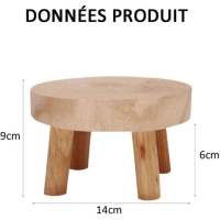 Soporte para plantas de Madera-Mini taburete de Madera para uso interior o exterior (Tamaño: S) - details 0